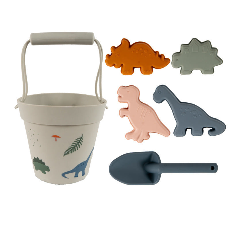 Pack & Play Beach Toy Set – Flexible Silicone Buckets for Creative Sandcastles